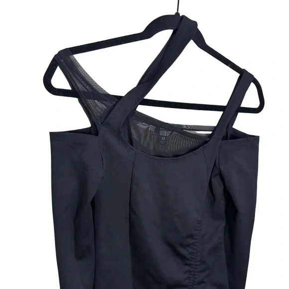 POSTER GIRL Cut Out Mesh Long Sleeve Mini Dress - Black XS - Picture 5 of 7